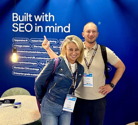 The Vision Marketing team at a Wix event