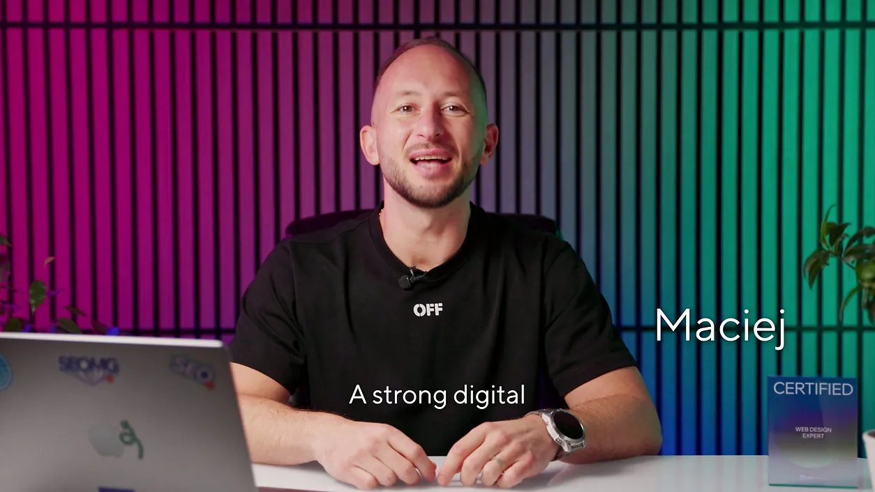 Maciej talking about building a strong digital presence