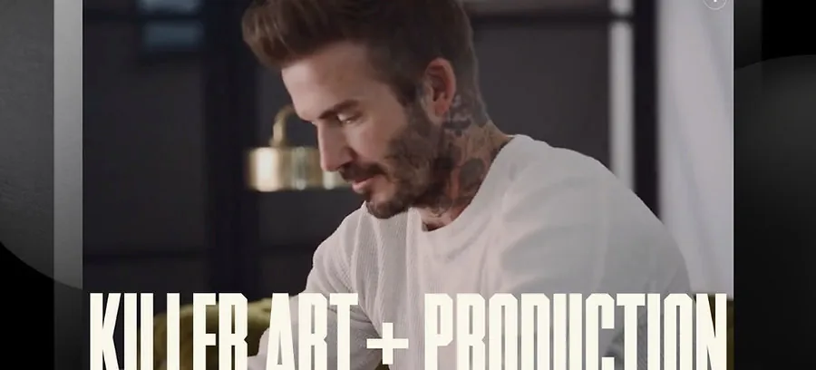 Bold hero design for a creative production studio